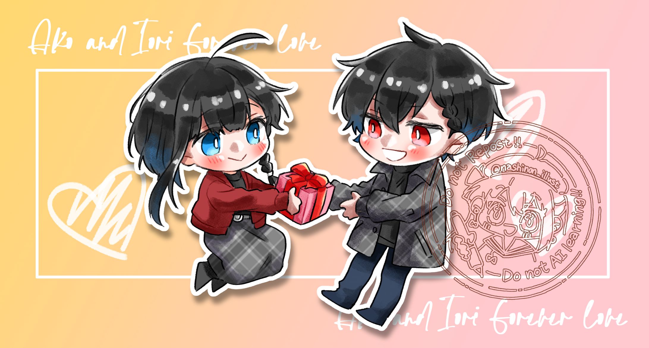 TRPGカップリングSDイラスト-1