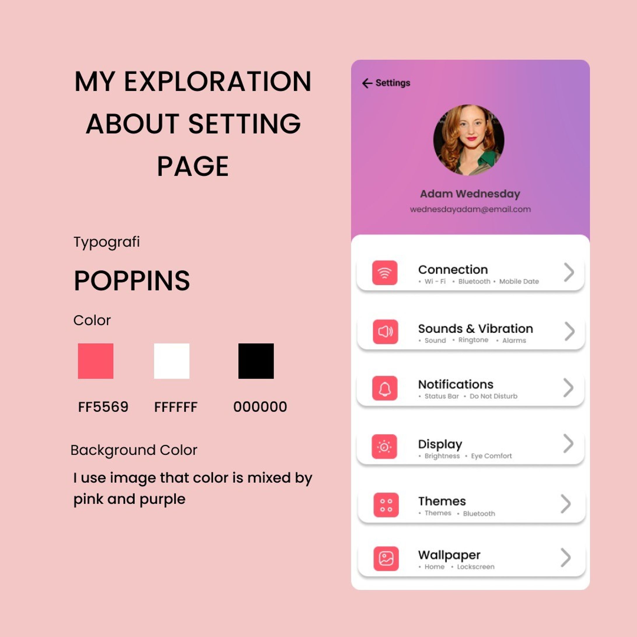 I have challenge for improve skill in UI/UX Design from @dailyui.co and the task is to design a setting profile for security or privacy settings or game settings and the component is up to me, so I make like this, inspiration from design community in that platform.

#dailyui #dailyuichallenge #uidesign #dailyuiday007-1