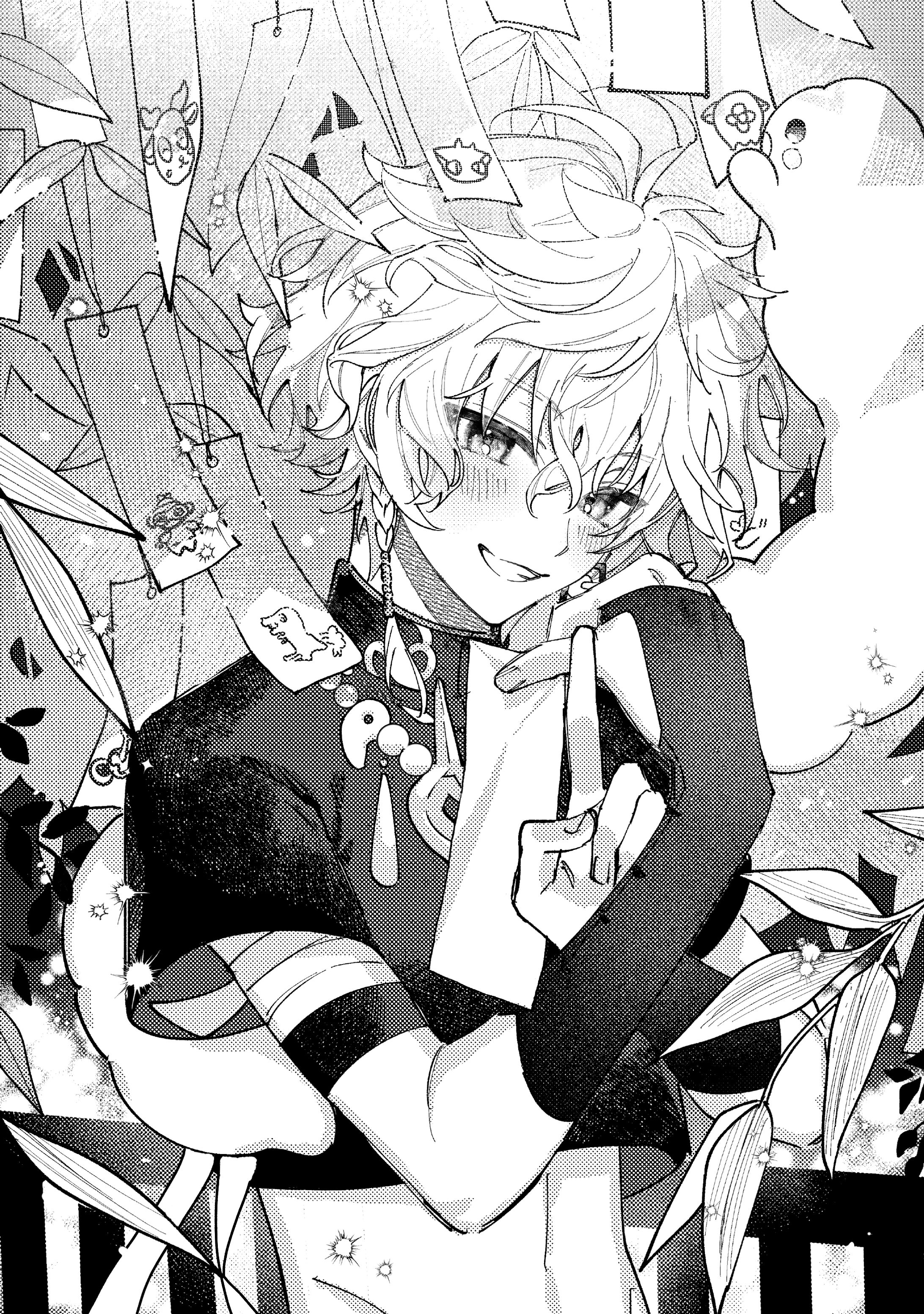 ファンアート　モノクロ2枚-1