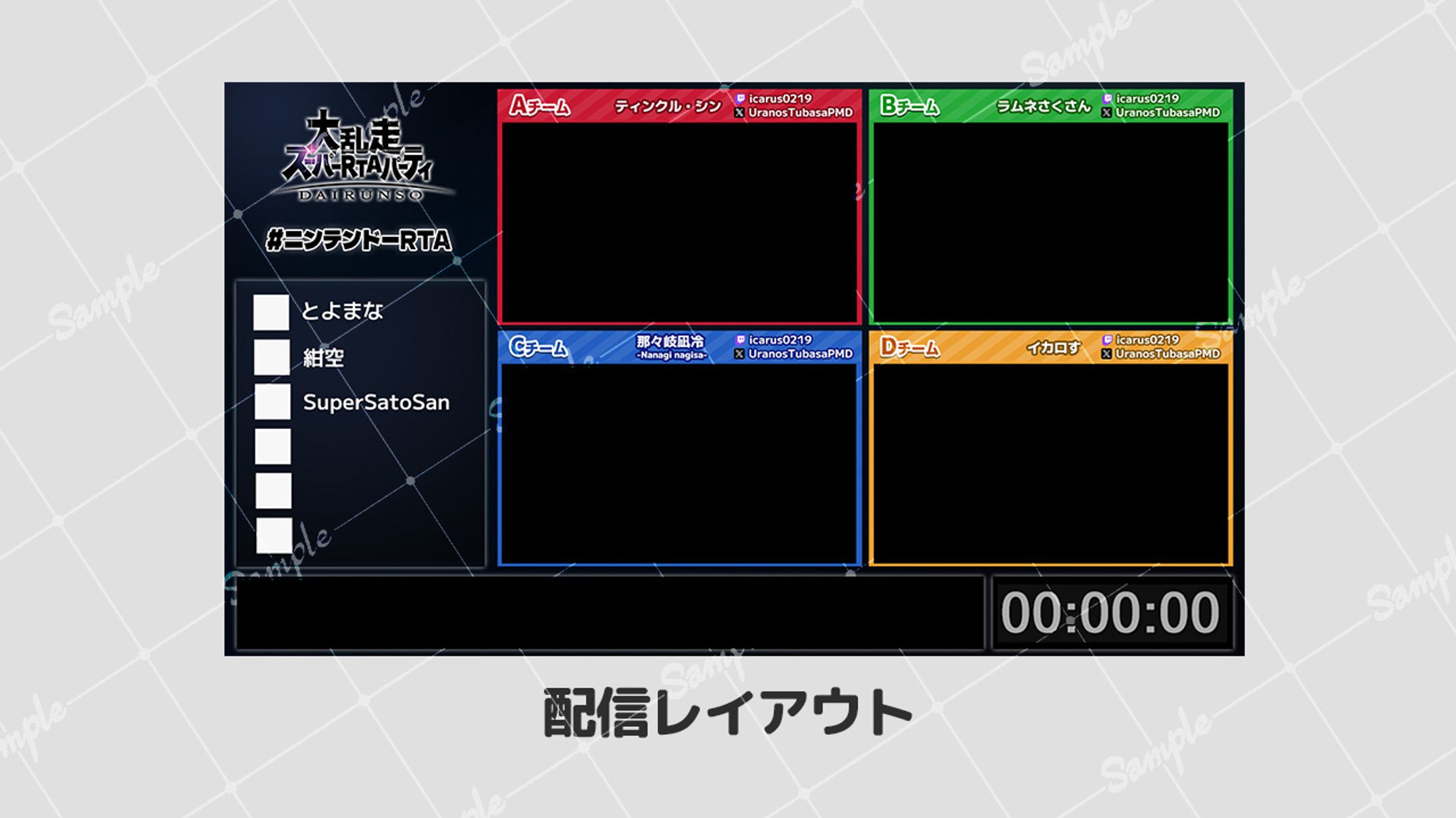 【ボランティア】大乱走スーパーRTAパーティ 配信レイアウト-1