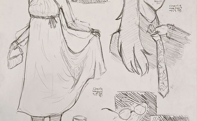 a page of doodles I did today yay!

actually really proud of it cuz I didn't use any references at all (*^▽^*) 

~~~
#doodledump #doodle #doodles #elves #sketches #banquet #justadoodle #blackandwhite #traditionalart #noreference