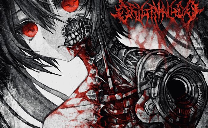 Original God「DEATHGORE REMIX (Gabberdroid Radio Edit & Extended Mixes)」　CDcover illust