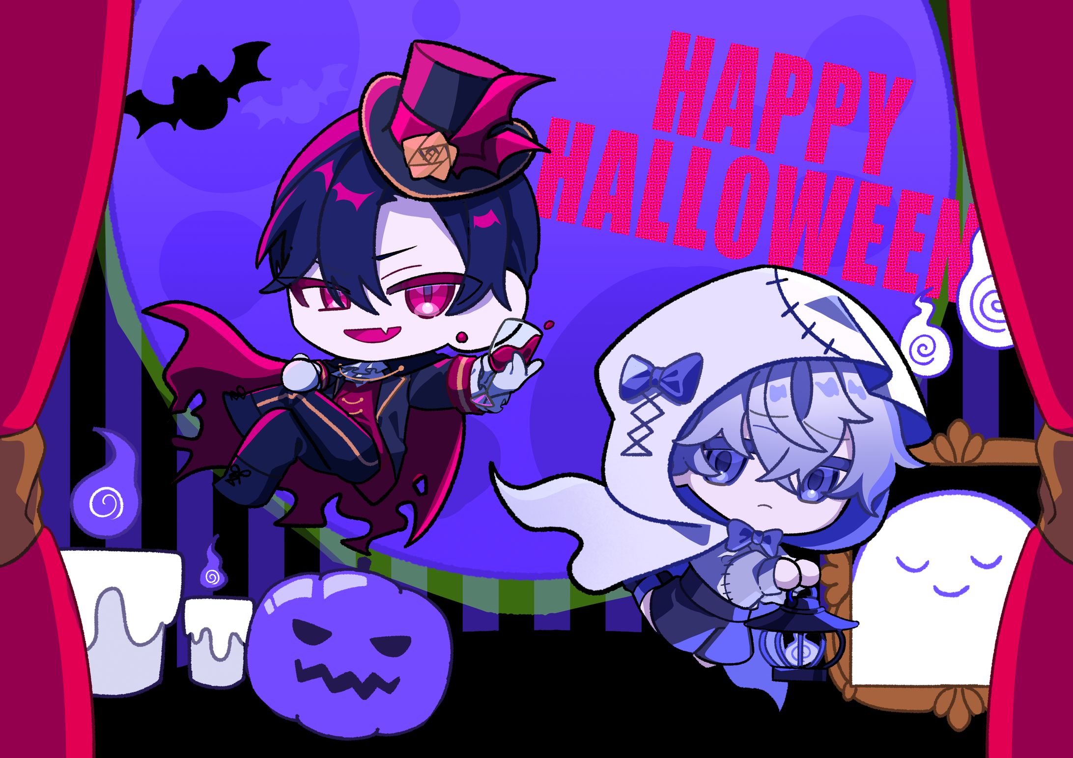 SDキャラクターハロウィンイラスト-1