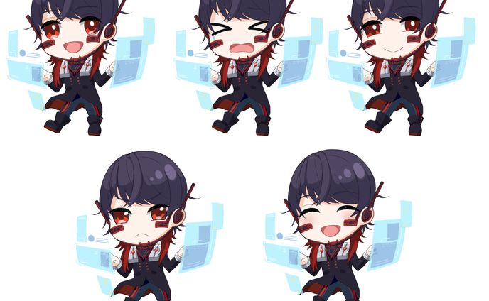 【仕事】個人Vtuber夢望成界様SDキャラクター差分付き