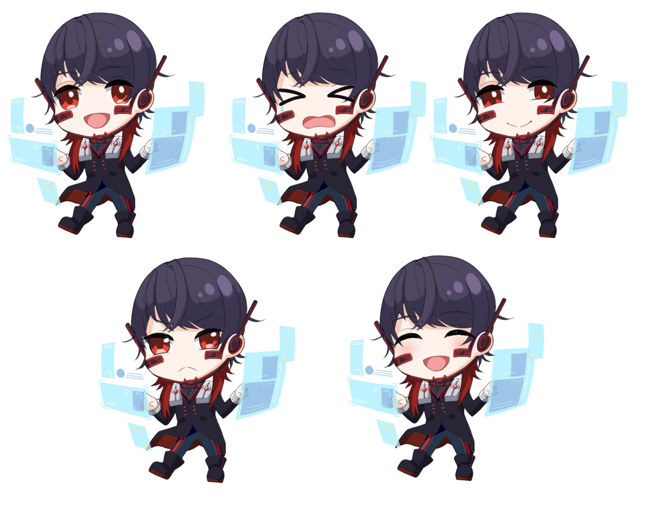 【仕事】個人Vtuber夢望成界様SDキャラクター差分付き-1