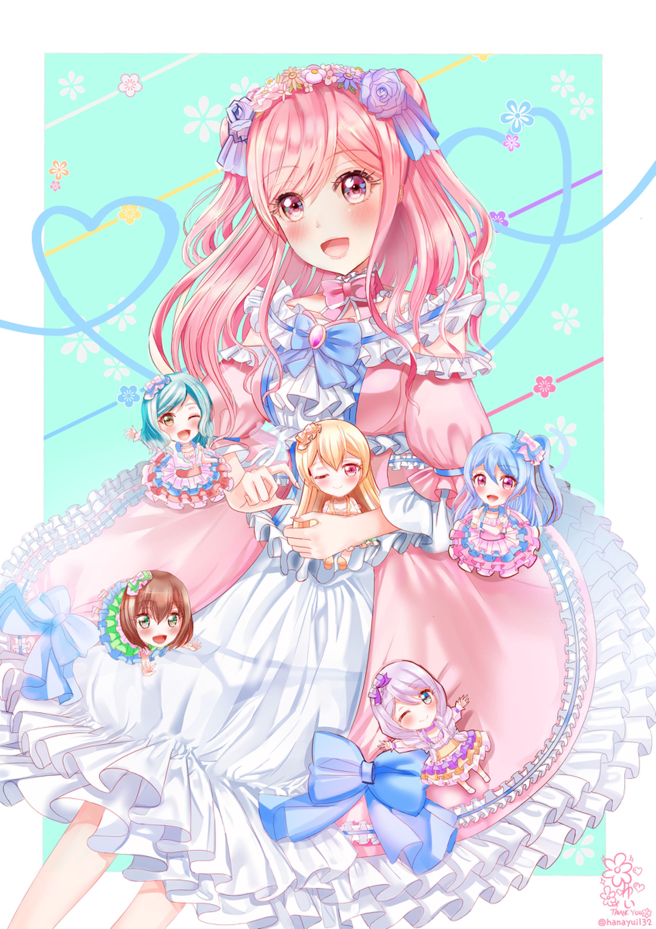 彩ちゃんとパスパレ＋花音ちゃん！-1