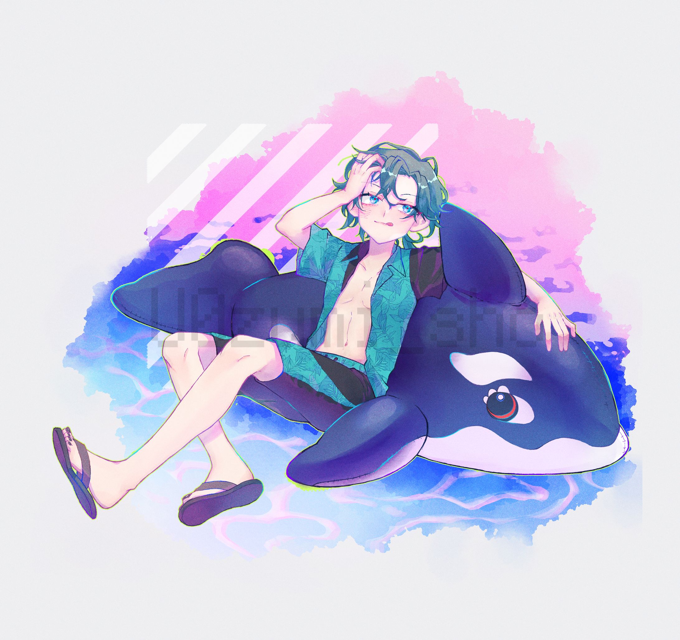 常葉うい様　水着イラスト-1