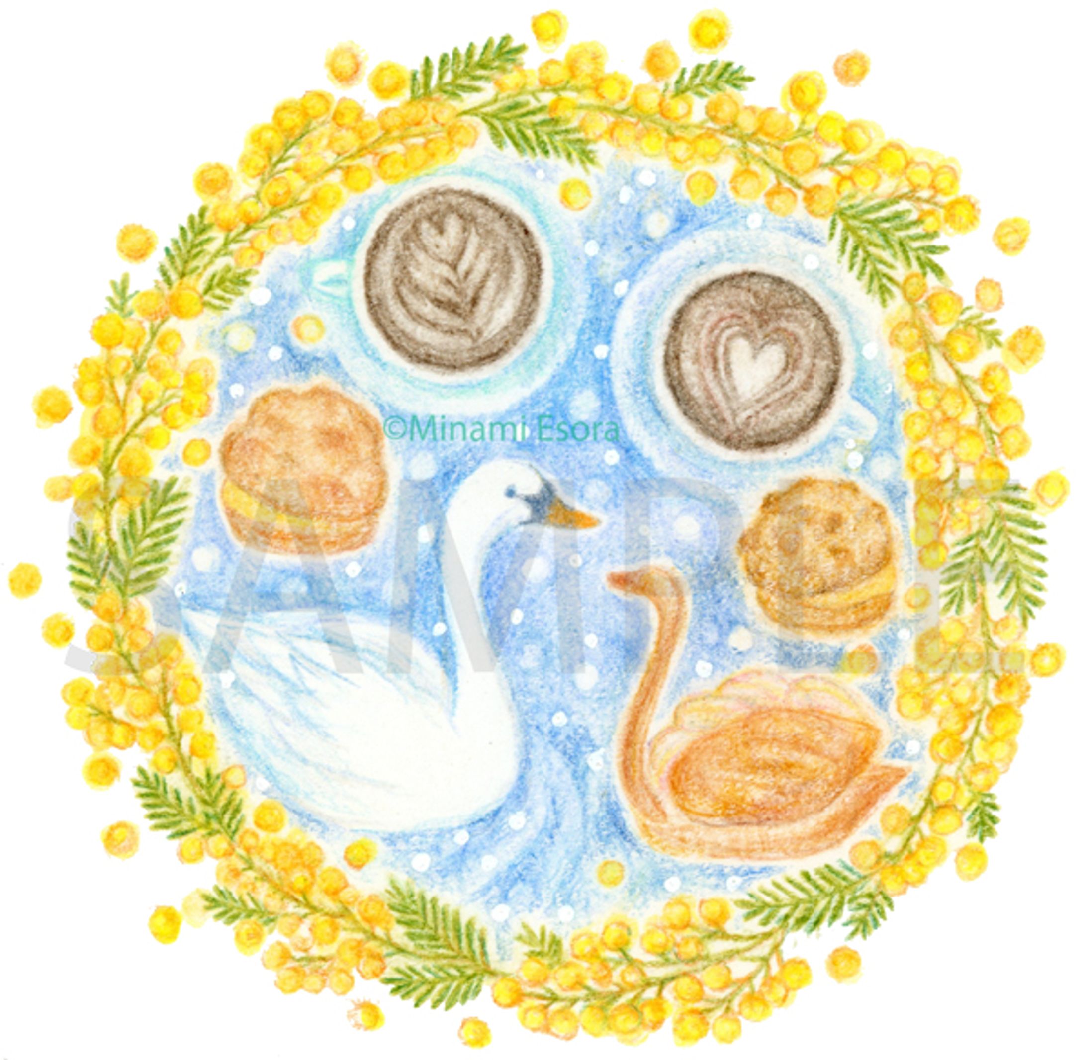お花と誰かとティータイム-1