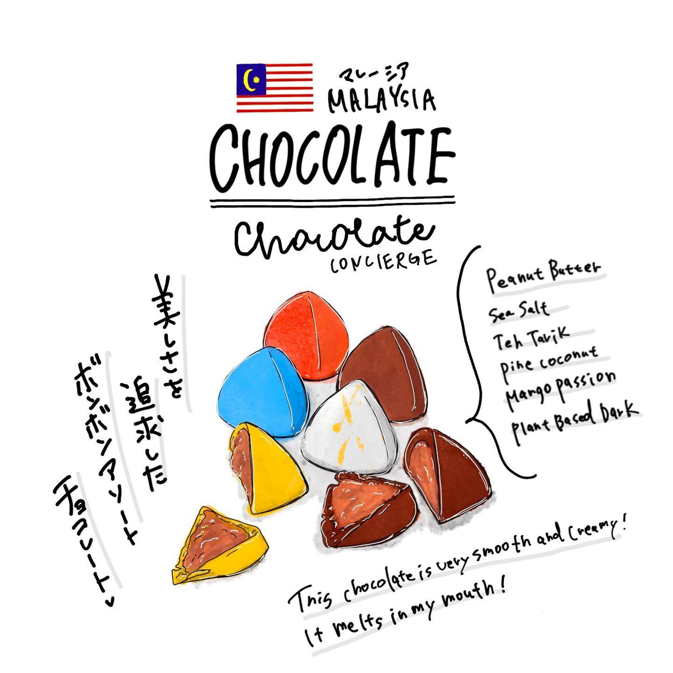 #チョコレート 
#フェリシモ 
#フェリシモチョコレートミュージアム
#chocolate 
#felissimo
#felissimochocolatemuseum
#フェリシモチョコレートミュージアム

@buyer_miri 
@felissimochocolatemuseum 

世界中を飛び回り、チョコレートバイヤーみりさんが見つけた
地元の人々に愛されているとびっきりのチョコレートたち！

第九弾〜！！！！
ボンボンアソートニュー🍫💓

#マレーシア #malaysia 
な、なんて可愛いらしいフォルム😍✨

三角のチョコレートなんて食べたことないかも？
ズッシリとしてるチョコレートを食べてみると
しっとり滑らかさがピカイチだった印象！

種類も豊富でいろんな味を楽しみたい人には
ボンボンアソートがぴったりかも😍

アジアのチョコレートも
海外旅行のたび買ってた記憶！

ひっそりとやってるようなチョコレート屋さんを覗いて買ってみたりなんかしたの懐かしいな😍

そして海外チョコレートのカタログから抜粋して、購入を確定👏

もう〜〜悩みまくった🤩

その結果、2,1000円ちょい？とかで笑っちゃった😆w

今はチョコレートへの愛を研究したいから、たくさん働いて、バレンタインに届くチョコレートたちを堪能したいと思います😍
（正直、甘いもので月5,000〜10,000はしてると思うから、それ考えたらセーフ？だと思いたい！笑）

楽しみだー💓

#chocolatebonbon #assorted #chocolate #beantobar #valentineday #whiteday #illustration #ボンボンアソート #アジア #チョコレート #チョコレート好きな人と繋がりたい #甘いもの好きな人と繋がりたい #ご褒美 #バレンタインデー #ホワイトデー #幸福のチョコレート #旅行 #カカオ #お絵かき #イラスト #海外旅行 #プレゼント #マレーシア旅行-1