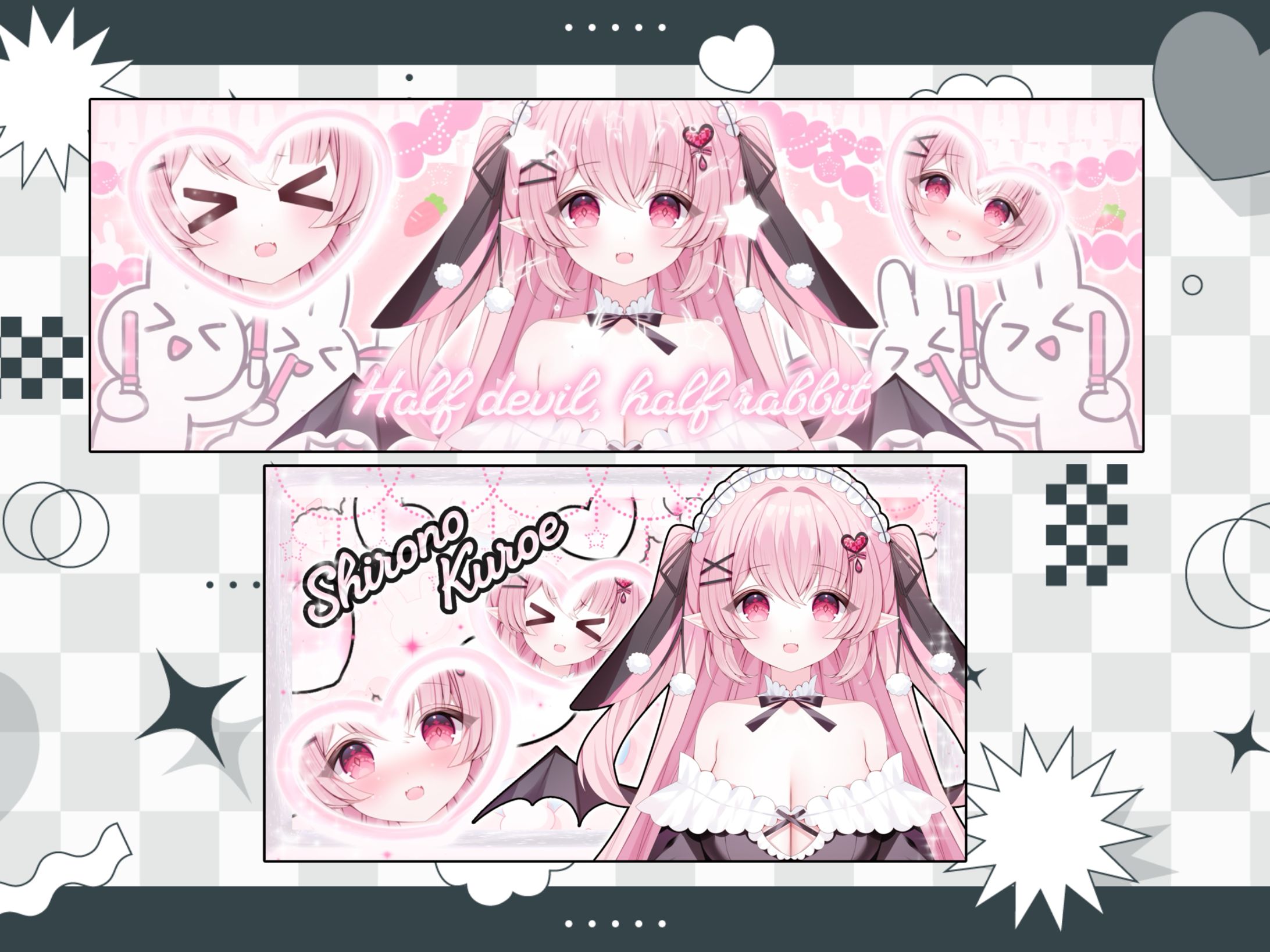 白乃クロエ⛓️🐰🖤様/Xヘッダー・PC壁紙-1