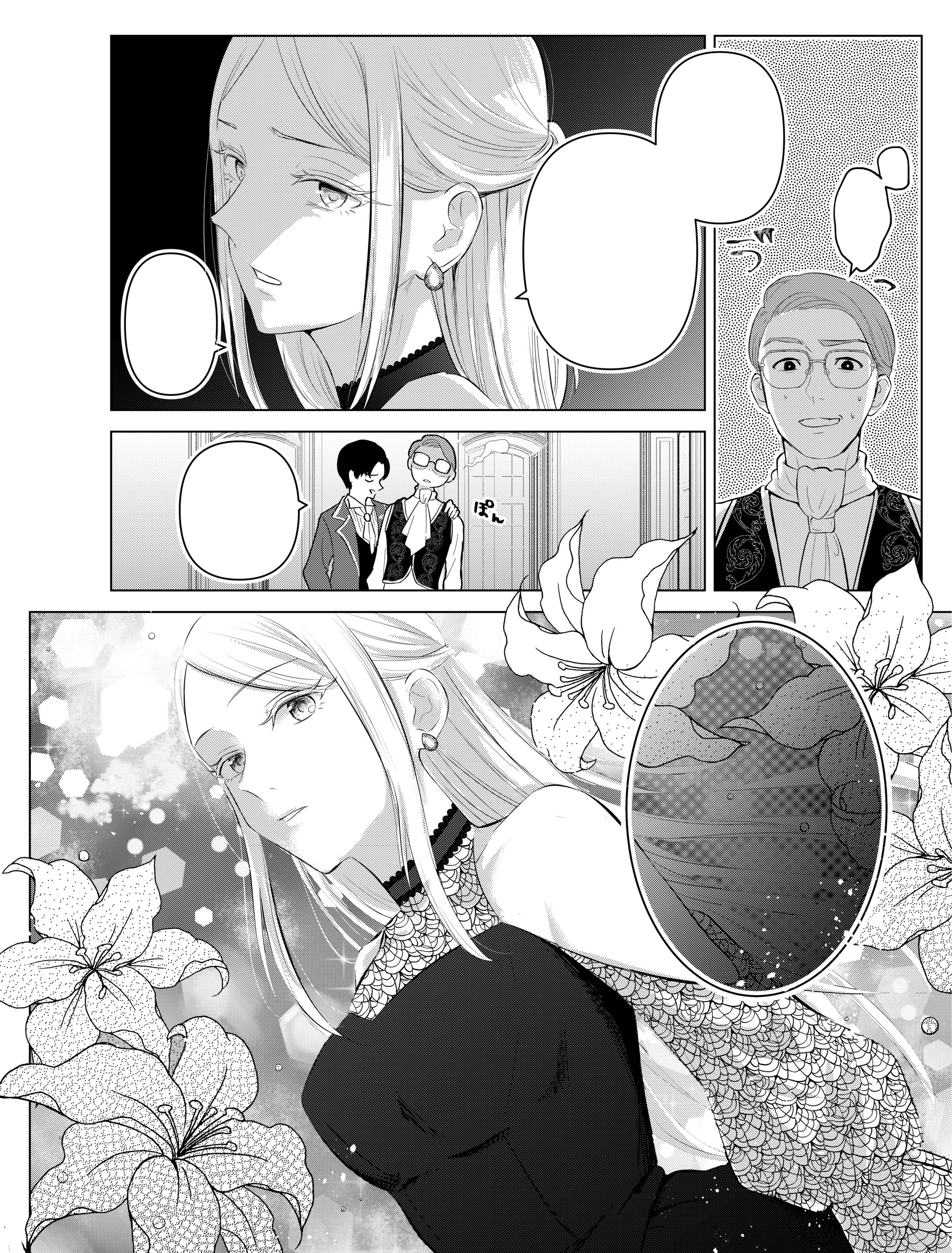 モノクロ漫画作画-1