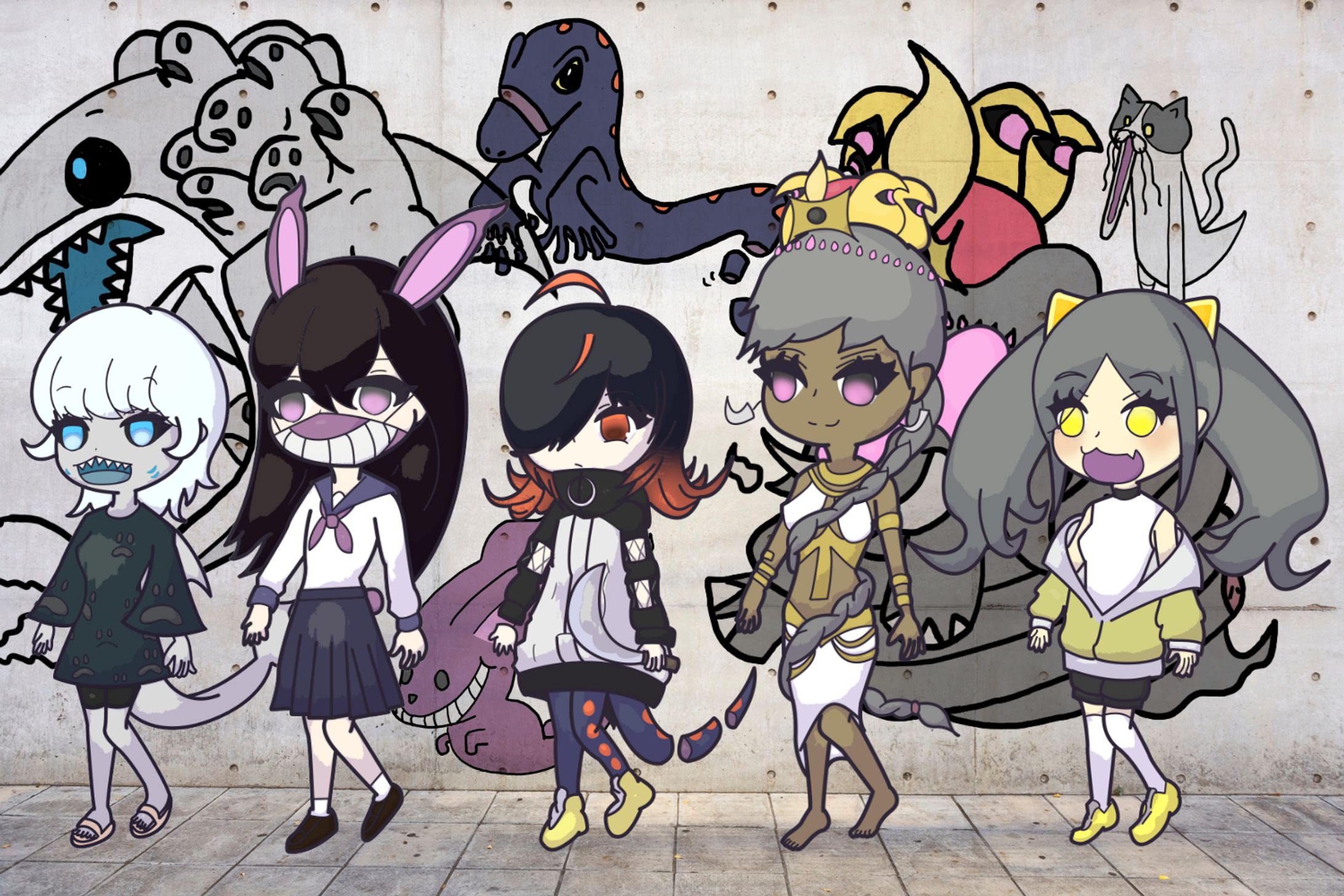 百獣夜行擬人化-1