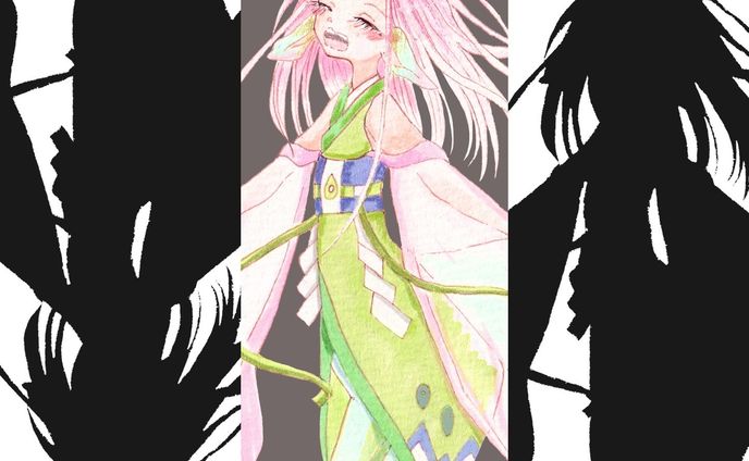 #イラスト

過去絵に加筆しました。
これもかわいくできるといいなー！
