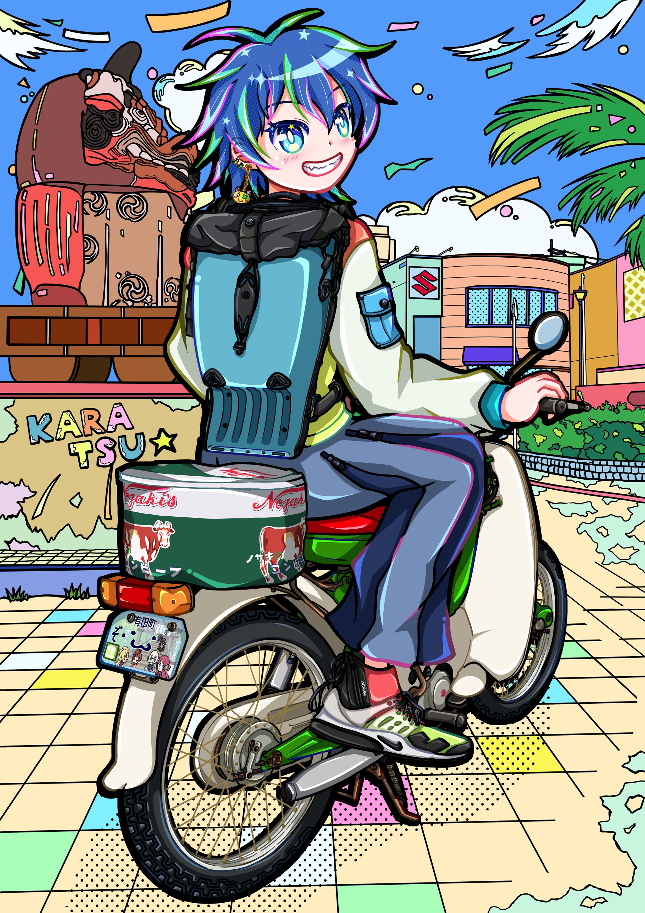 モトガレージNAO様ご依頼イラスト(スーパーミニM50)-1