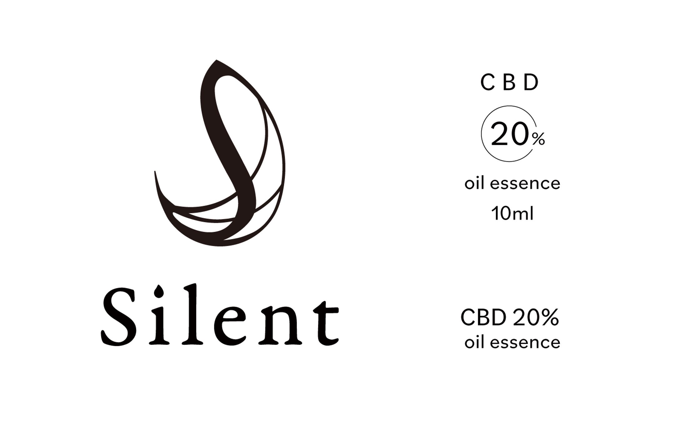 ロゴタイプ・ラベルデザイン：Silent CBD-1
