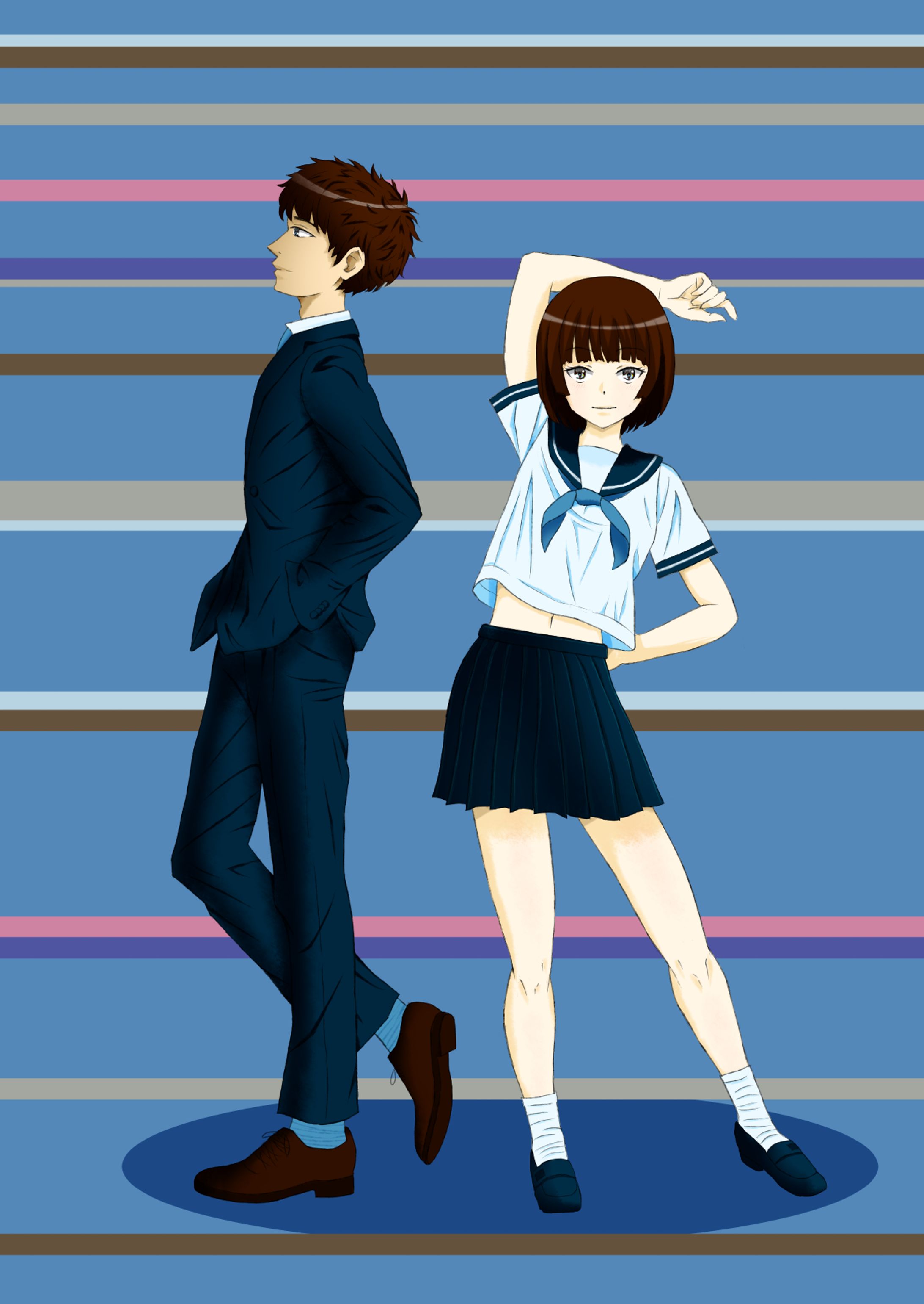 ラノベ表紙と挿絵　アヤナとヒカル-1