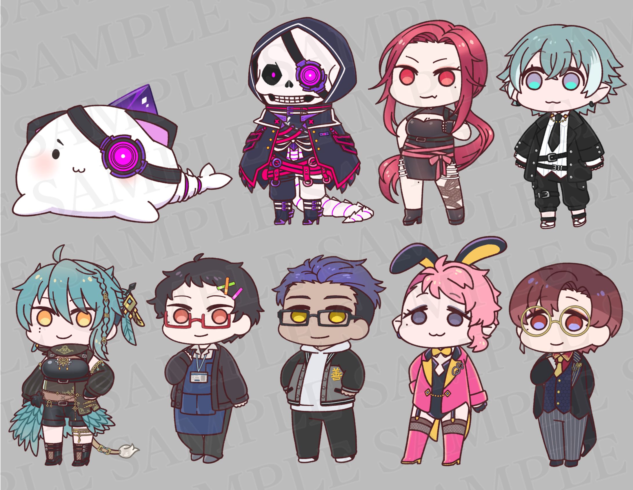 【Vtuber】ZePro所属メンバーSDイラスト-1