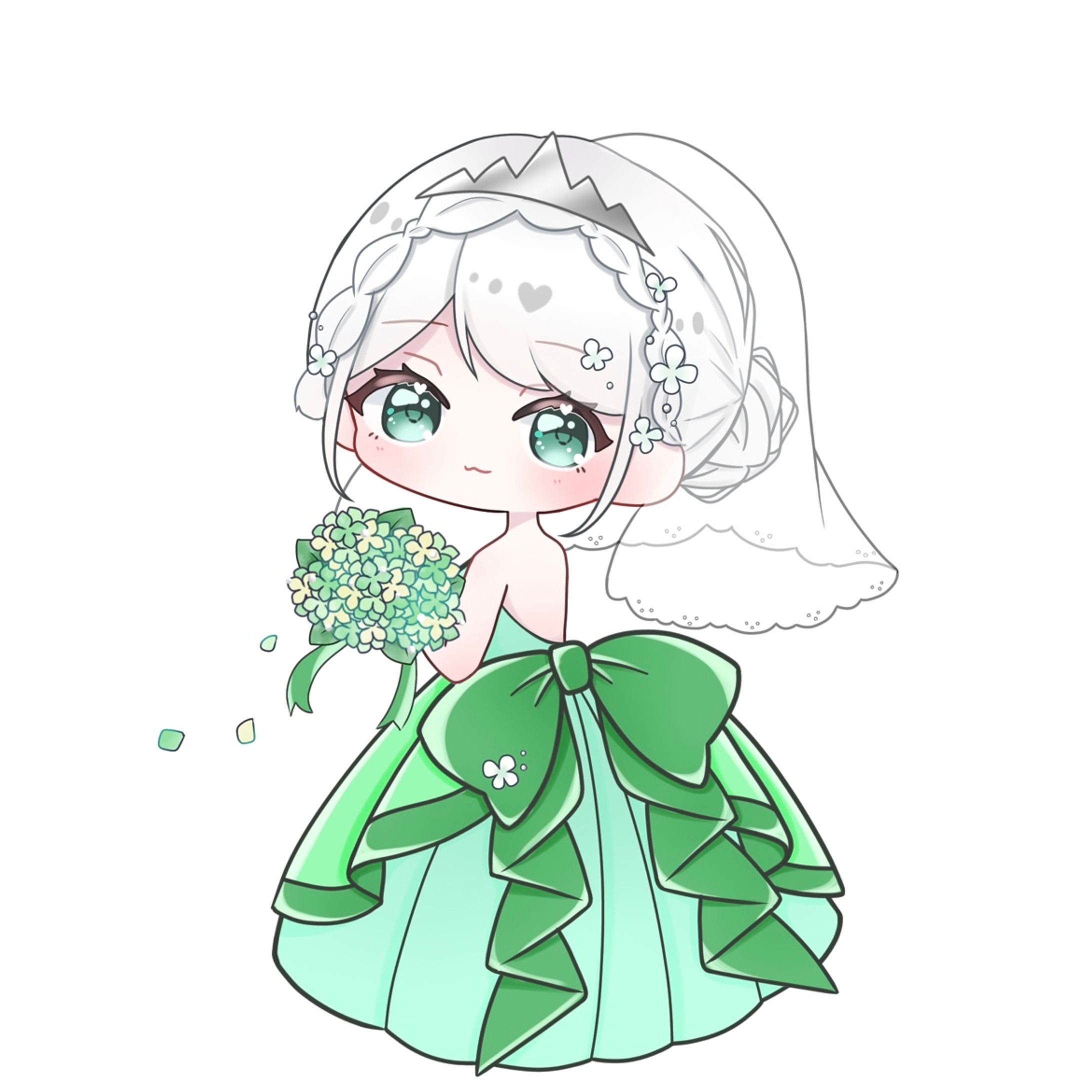 【白百合 叶音様】6月の花嫁量産ミニキャラ2023-1