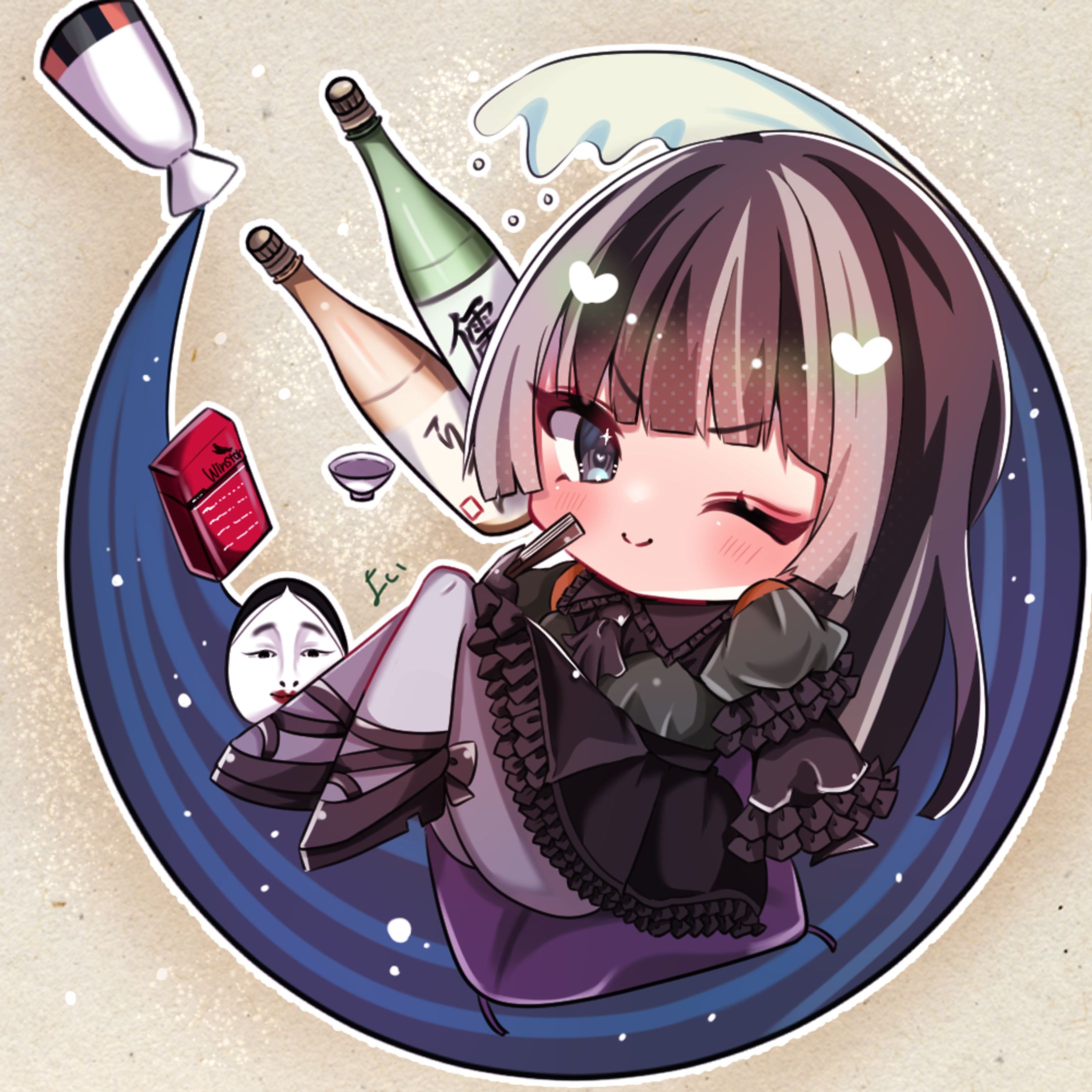 儒烏風亭らでん　ミニキャラFA-1