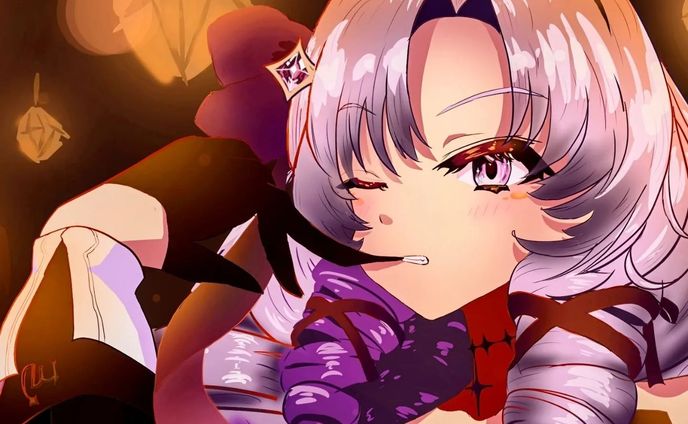 💜壱百満天原サロメ🧡⁡
⁡⁡
⁡「お嬢様も楽では無いですわー。」⁡
⁡⁡⁡
⁡⁡
⁡
⁡横着しながらウイスキー🥃をロックで頂く⁡
⁡かっこいいサロメ様🦂⁡
⁡⁡
⁡ #壱百満天原サロメ⁡
⁡ #サロメ百万展 ⁡
⁡ #にじさんじ⁡
 #ファンアート