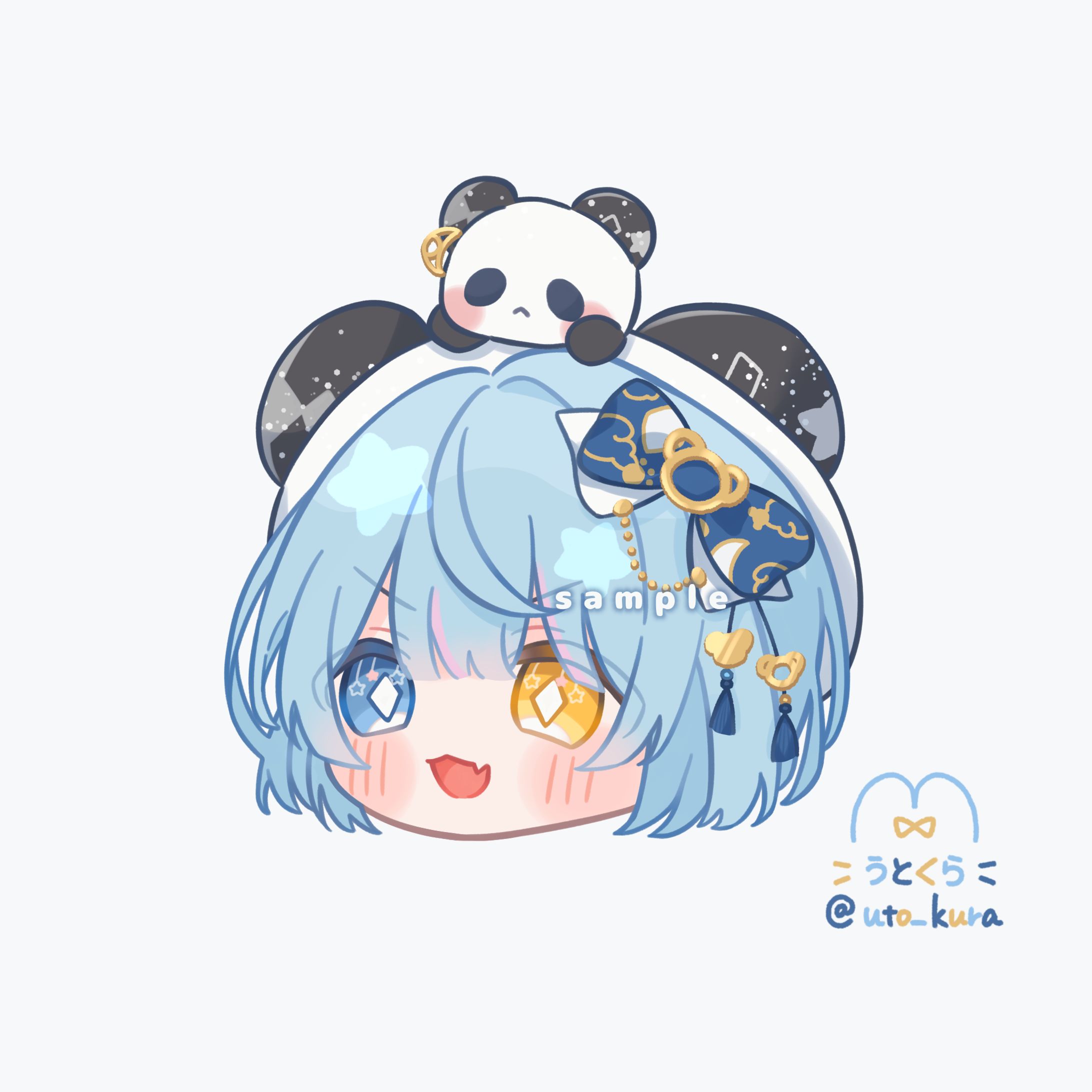 熊猫るき様 ＳＤイラスト【お顔のみ】-1