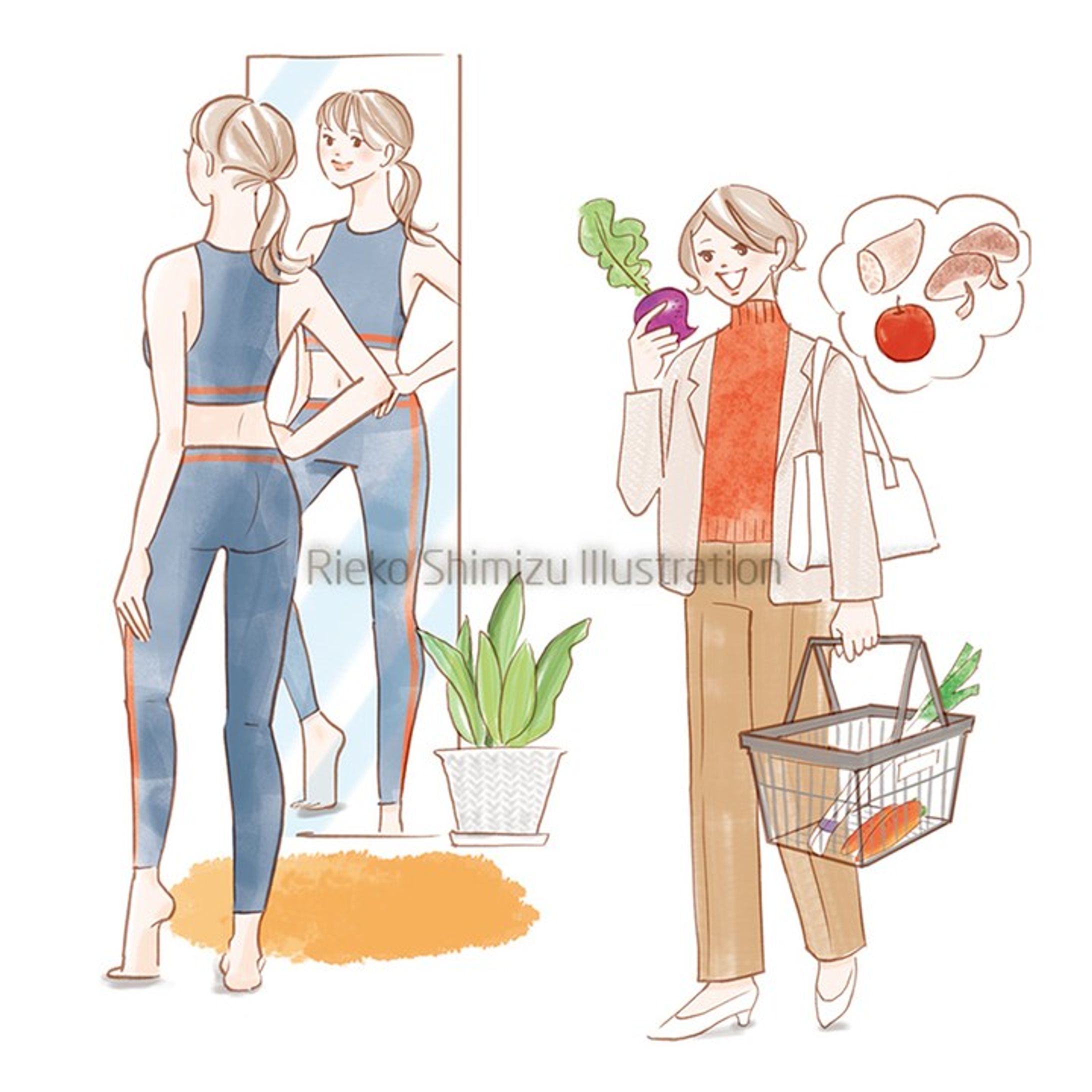 ダイエットイラスト_日経WOMAN-1