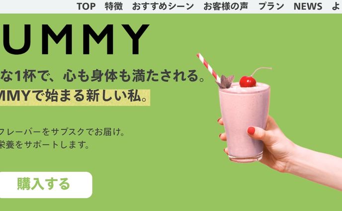 スムージーサブスクのLP（自主制作）