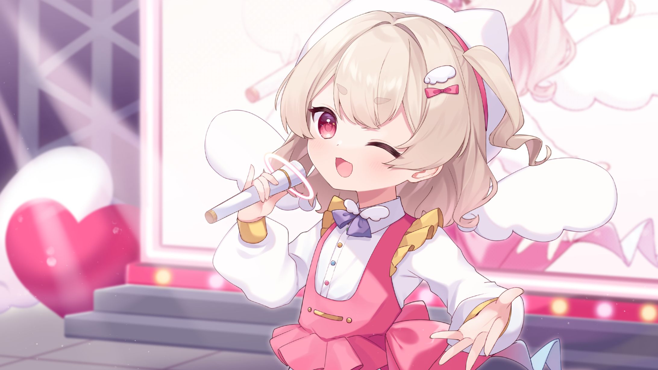 Vtuber桃園りえる様 「ファンサ」歌ってみたイラスト-1