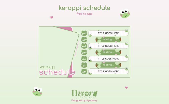 Keroppi Schedule