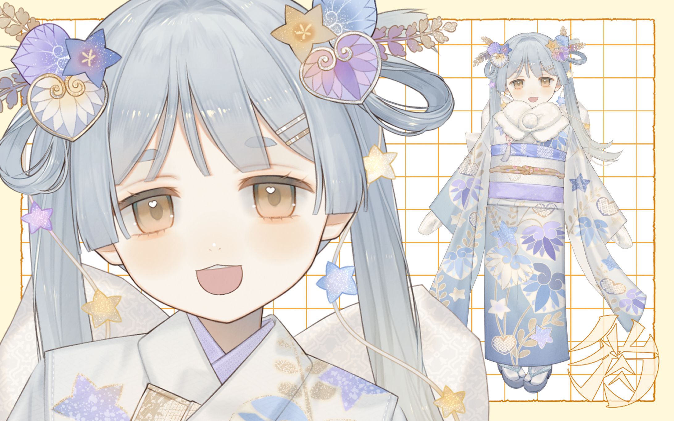 【Live2Dモデル】自主制作モデル「二葉葵の女の子」-1