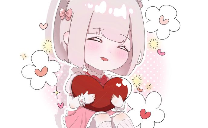 厚塗り、シンプルイラスト