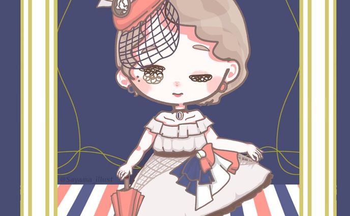 【オリジナルイラスト】国擬人化③フランスちゃん🇫🇷