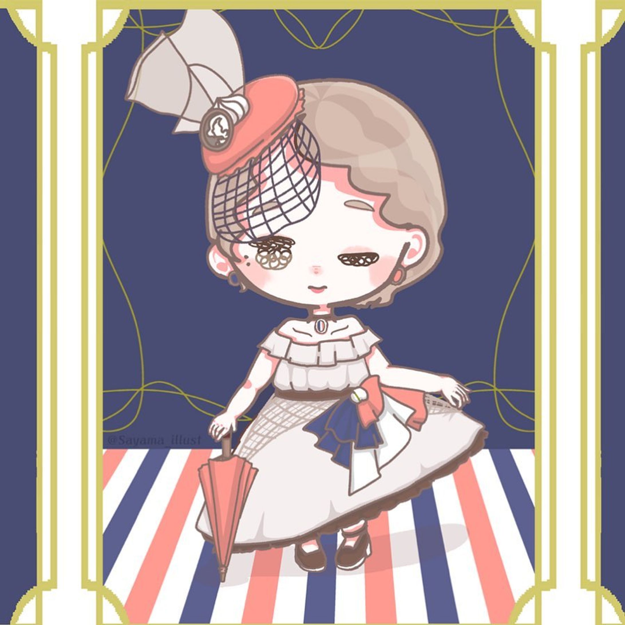 【オリジナルイラスト】国擬人化③フランスちゃん🇫🇷-1