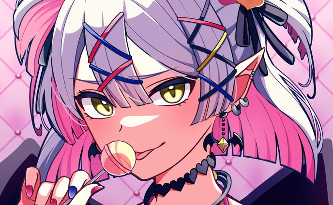 小悪魔女の子　アイコンイラスト