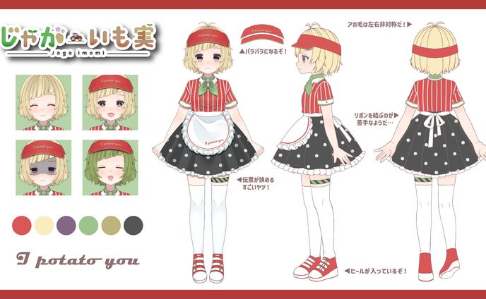 じゃがいも実 三面図