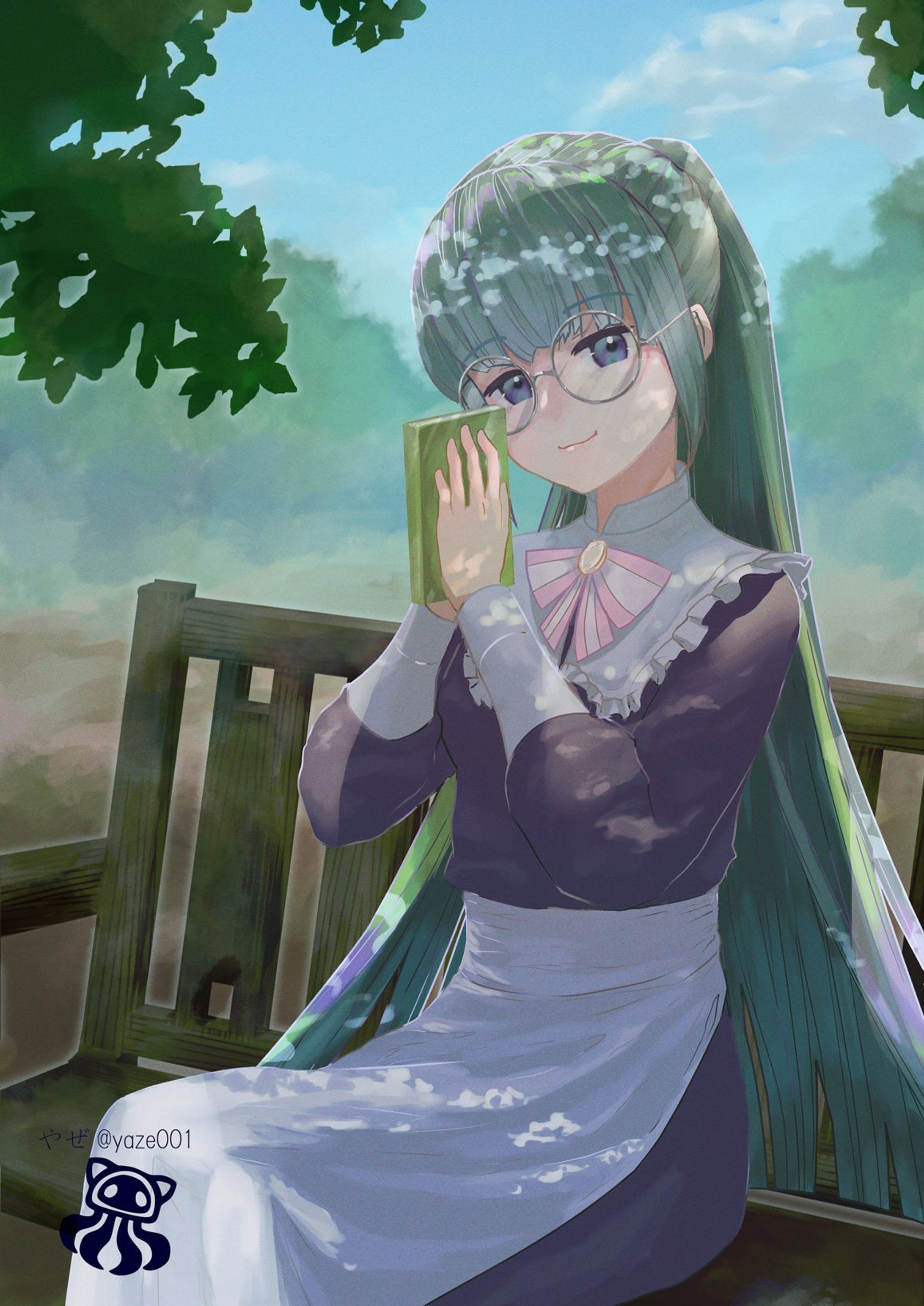 木陰のメイドさん-1
