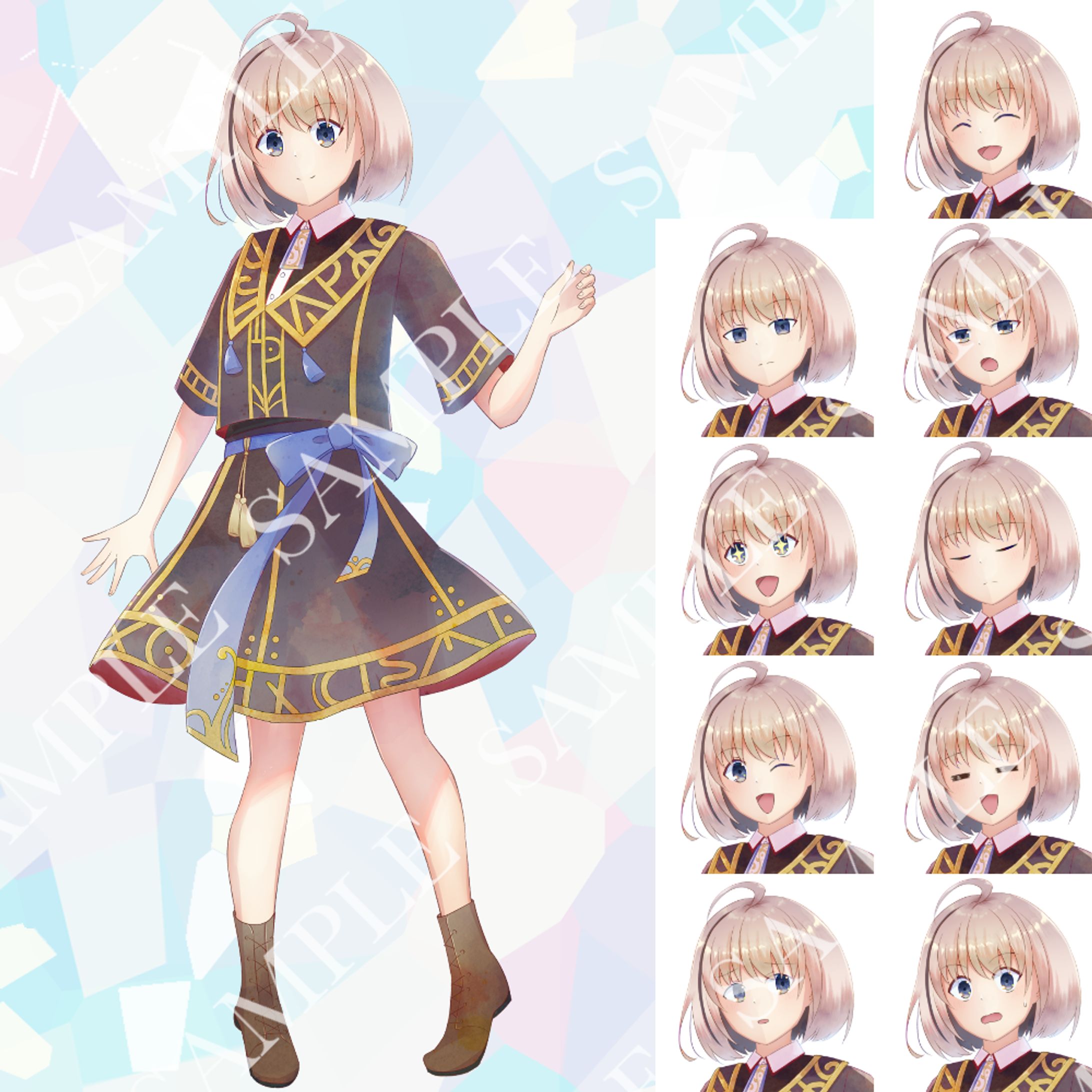 立ち絵＋表情差分イラスト-1