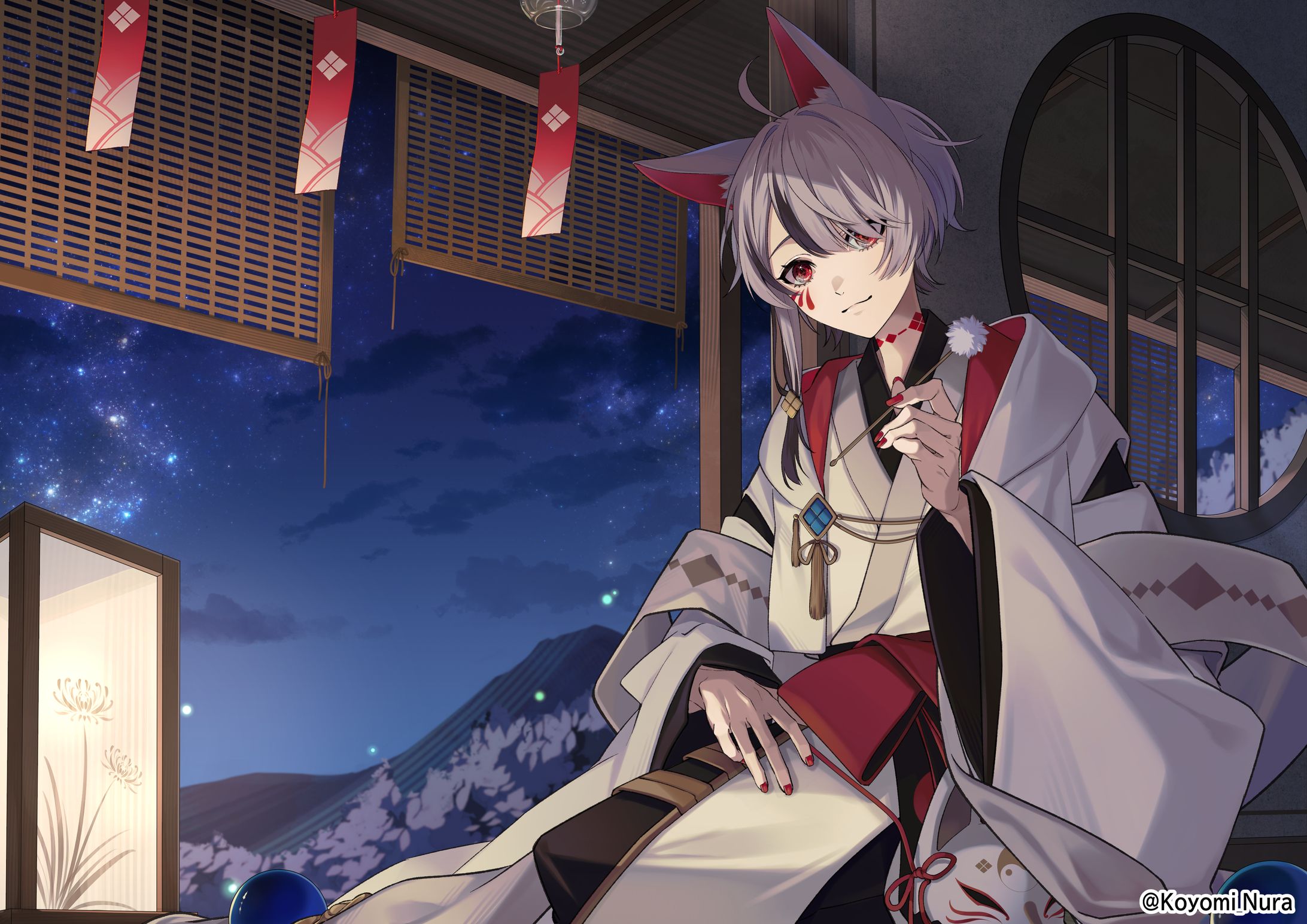 【2023】個人Vtuber 狐詠ぬら様 Live2D-1