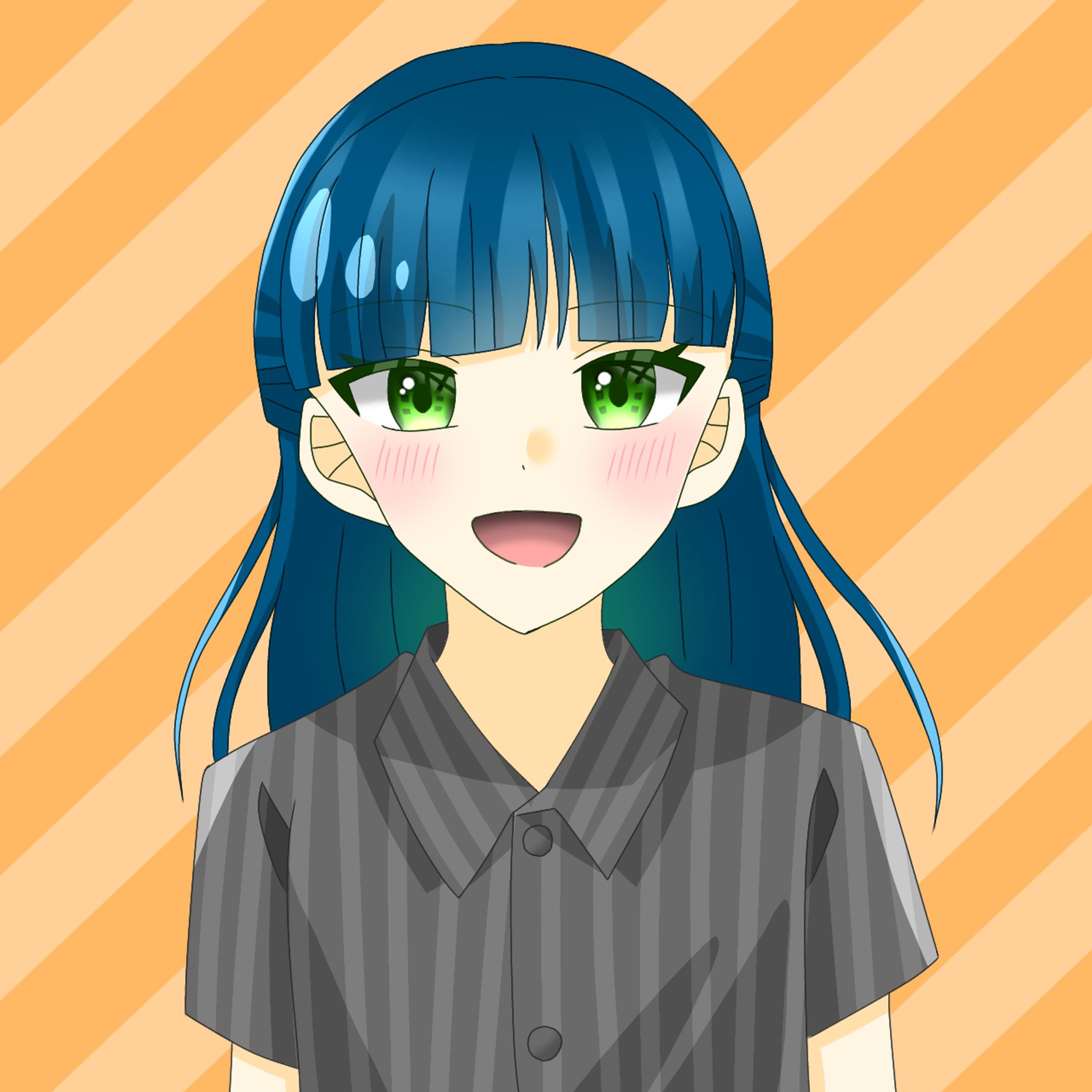 オリジナルアニメキャラクターイラスト オリジナルキャラクター無知ちゃん(4枚)
