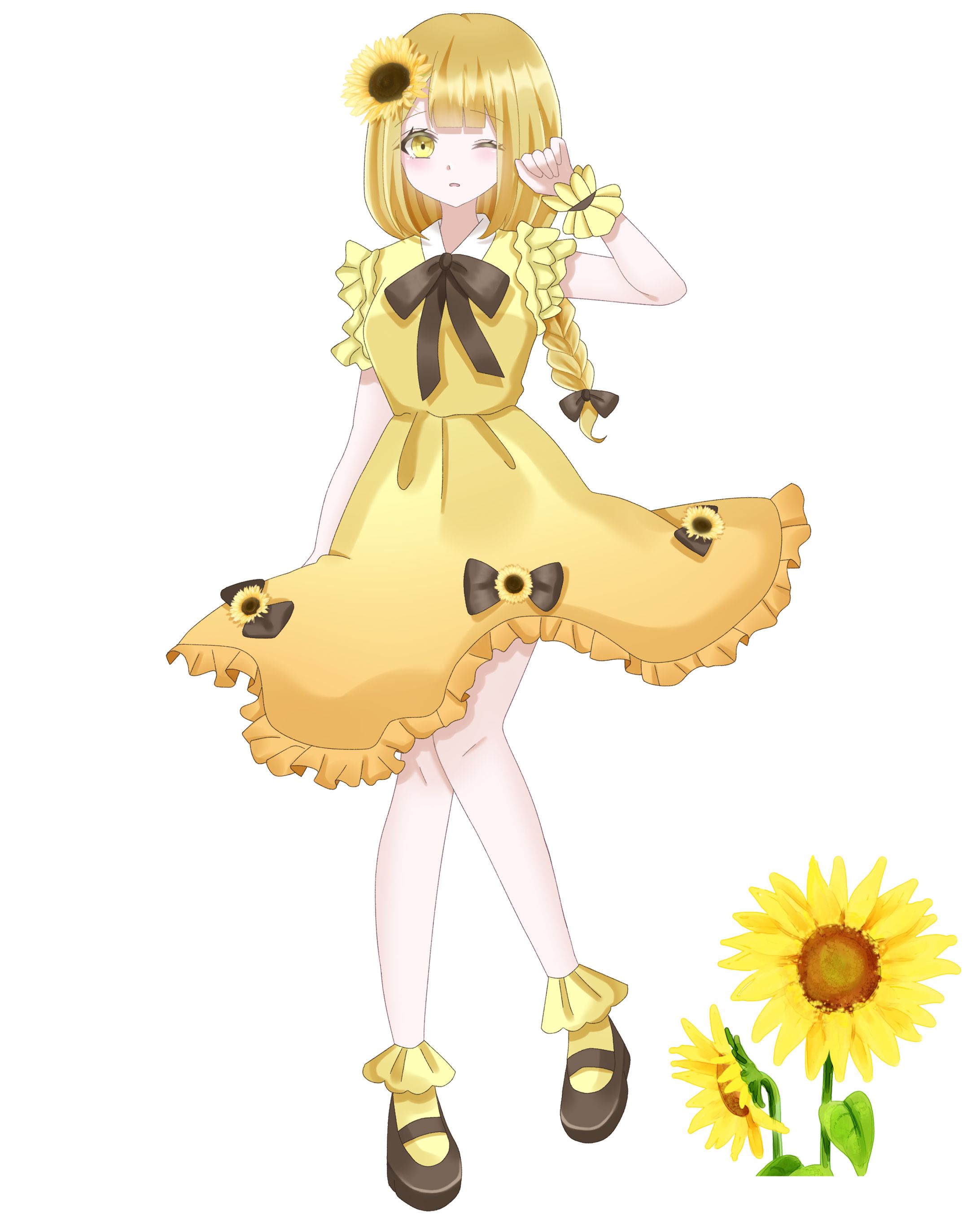 擬人化 ひまわり-1