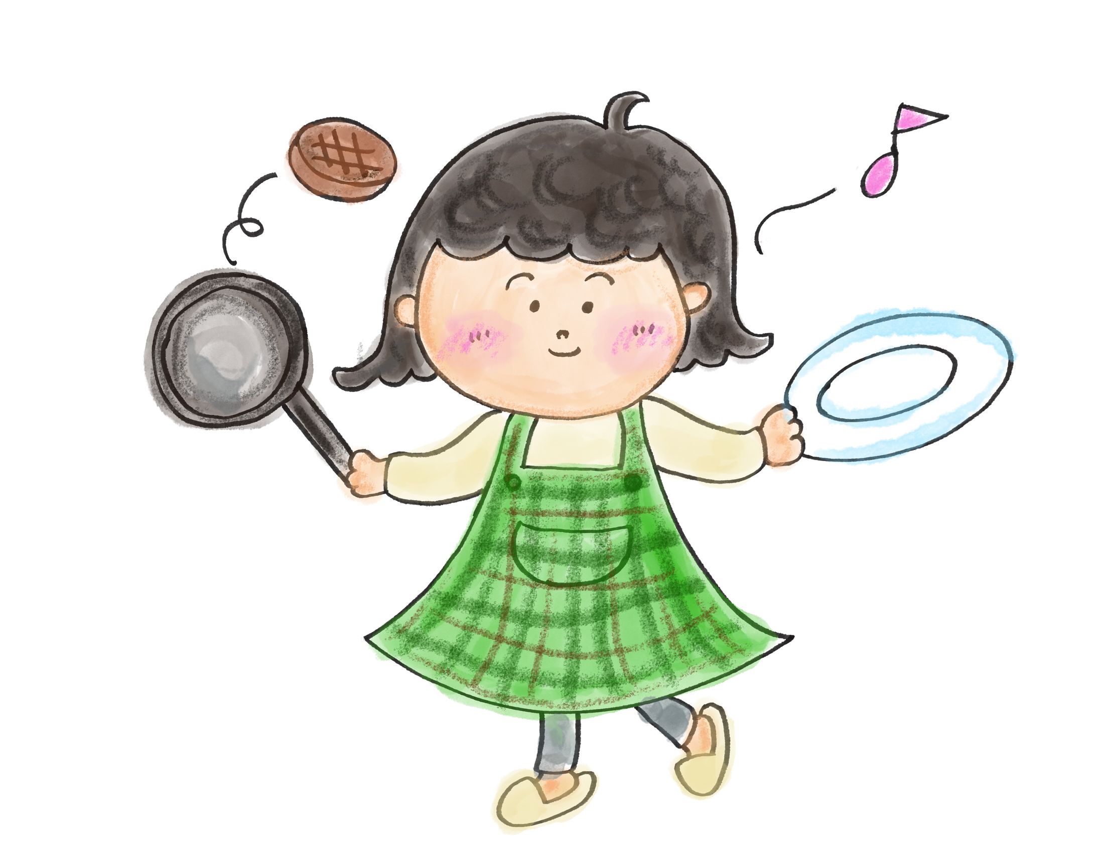 お料理する女の子-1