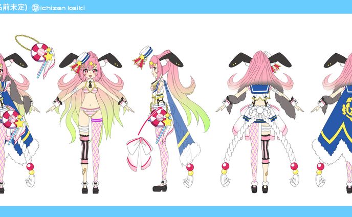 創作キャラクター三面図