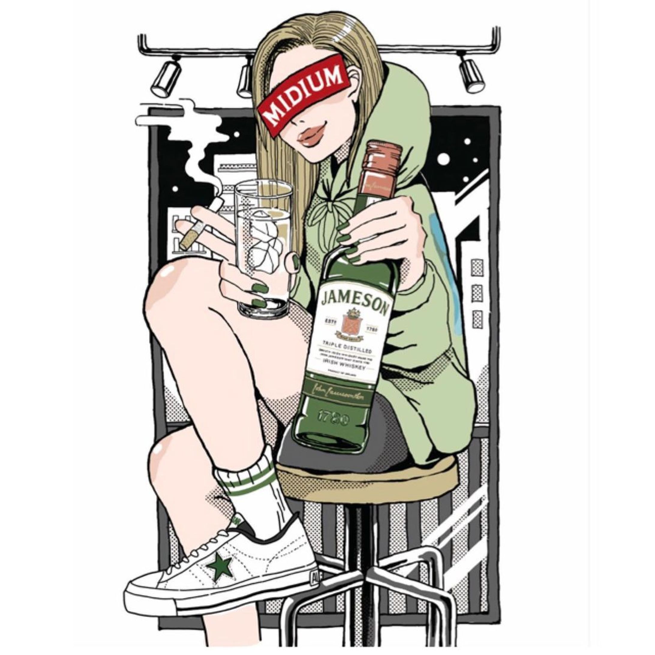 イラスト：cafe&bar midium 様-1