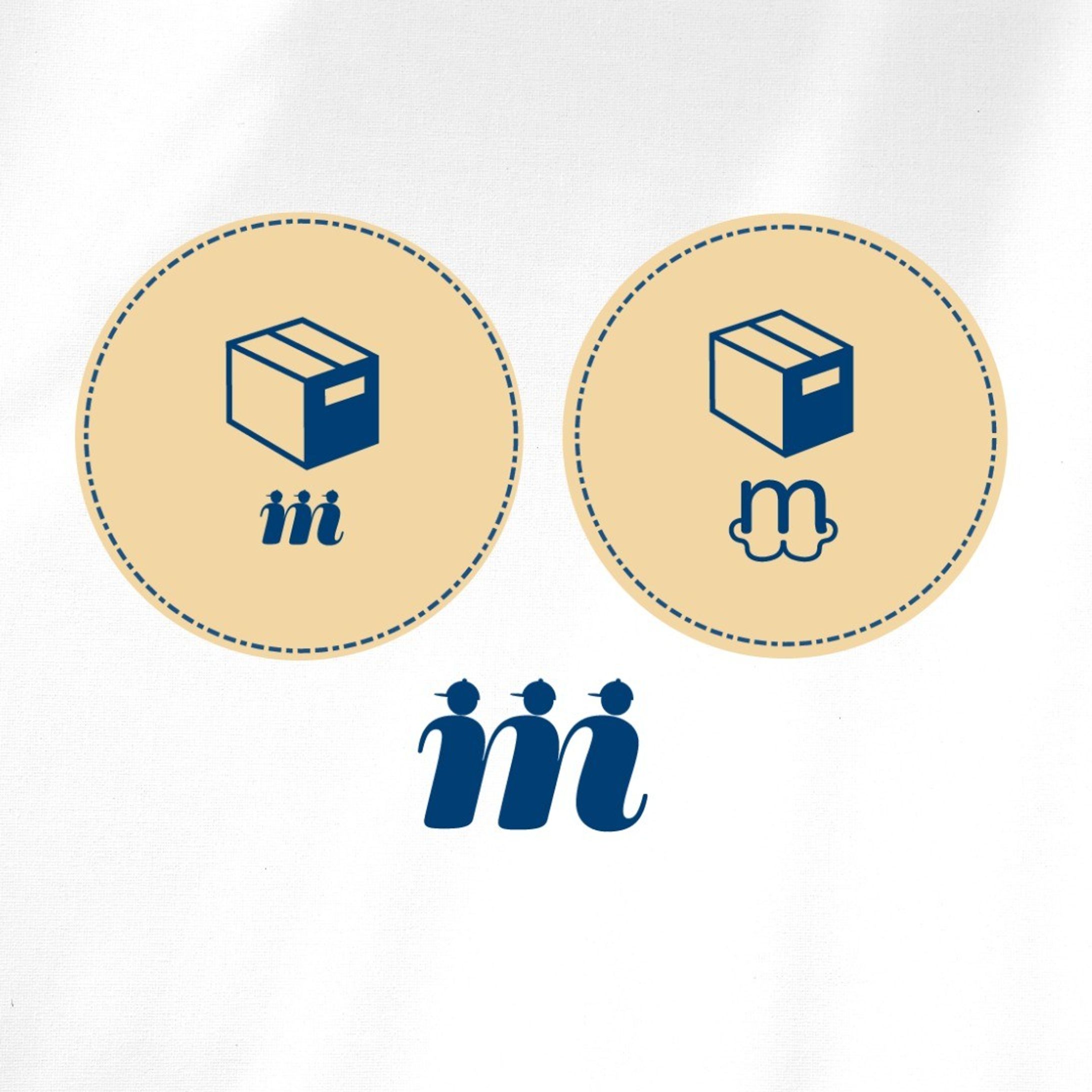 配送業者様のロゴ提案、２案📦
社名に入っていた「m」の文字を
左は、人に見立てています⛑
右は、手になっています✋
.
配送業者様は、業者の皆様が協力し合って私たちに荷物を届けてくれます。
倉庫で働いてくださる方、荷物を運搬してくださる方など他にもたくさんの人々の手に渡っていると思います🥲
それを表現したくて、このようなロゴになりました🤓
.
#ロゴ#ロゴ制作#ロゴ提案#ロゴ作り#デザイン#デザイナー#フリーランス#ロゴ制作承ります#格安ロゴ#ロゴ作る#ロゴ買いたい#ロゴクリエイター#ロゴデザイン集#クラウドワークス#ランサーズ#ココナラ#Webデザイン#ロゴを作る#安いロゴ#荷物#配送業#配送業者#配送ロゴ#段ボール箱#紺色#ネイビー#ベージュ#茶色#おしゃれ#シンプル-1