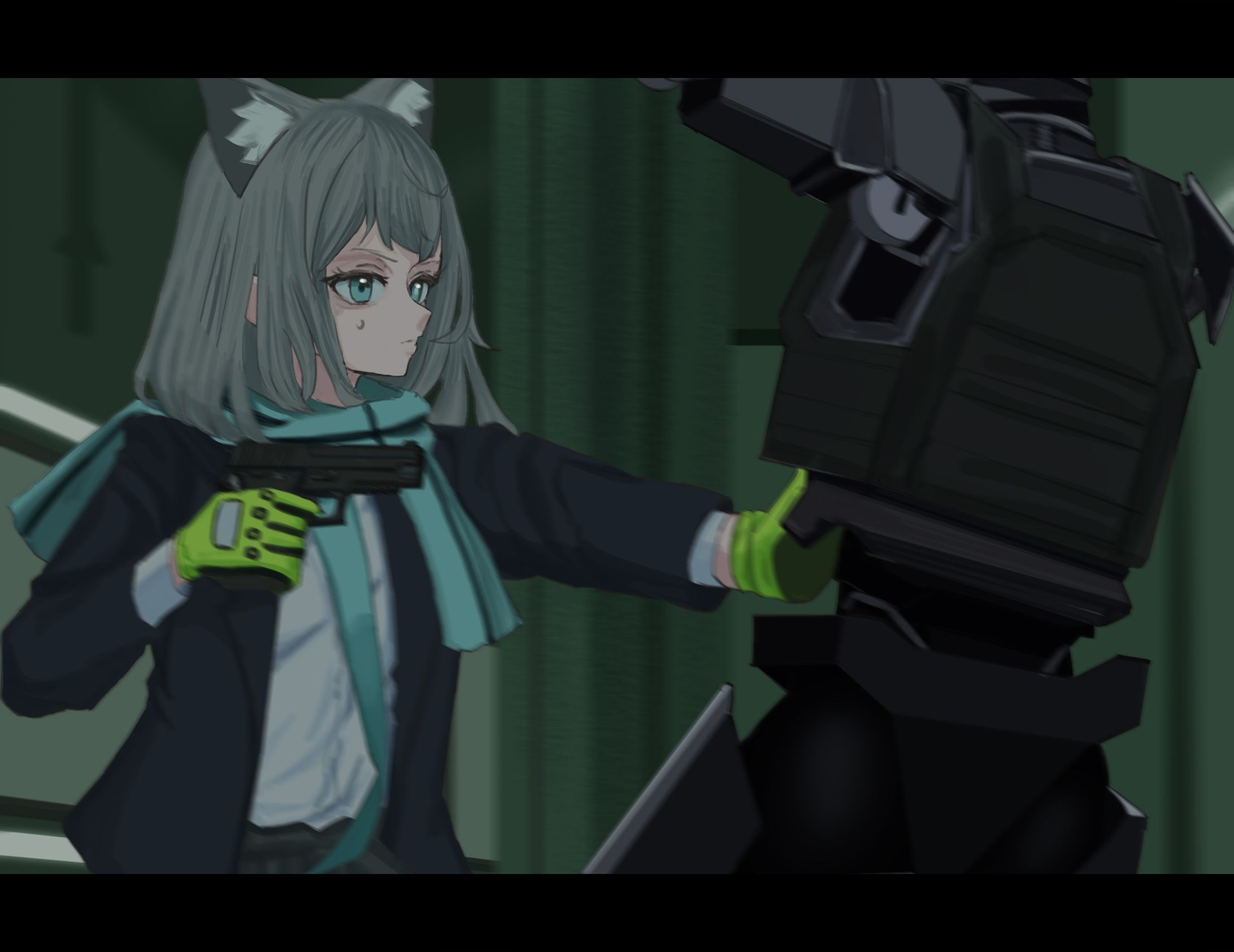 ブルーアーカイブ　砂狼シロコ　ファンアート-1