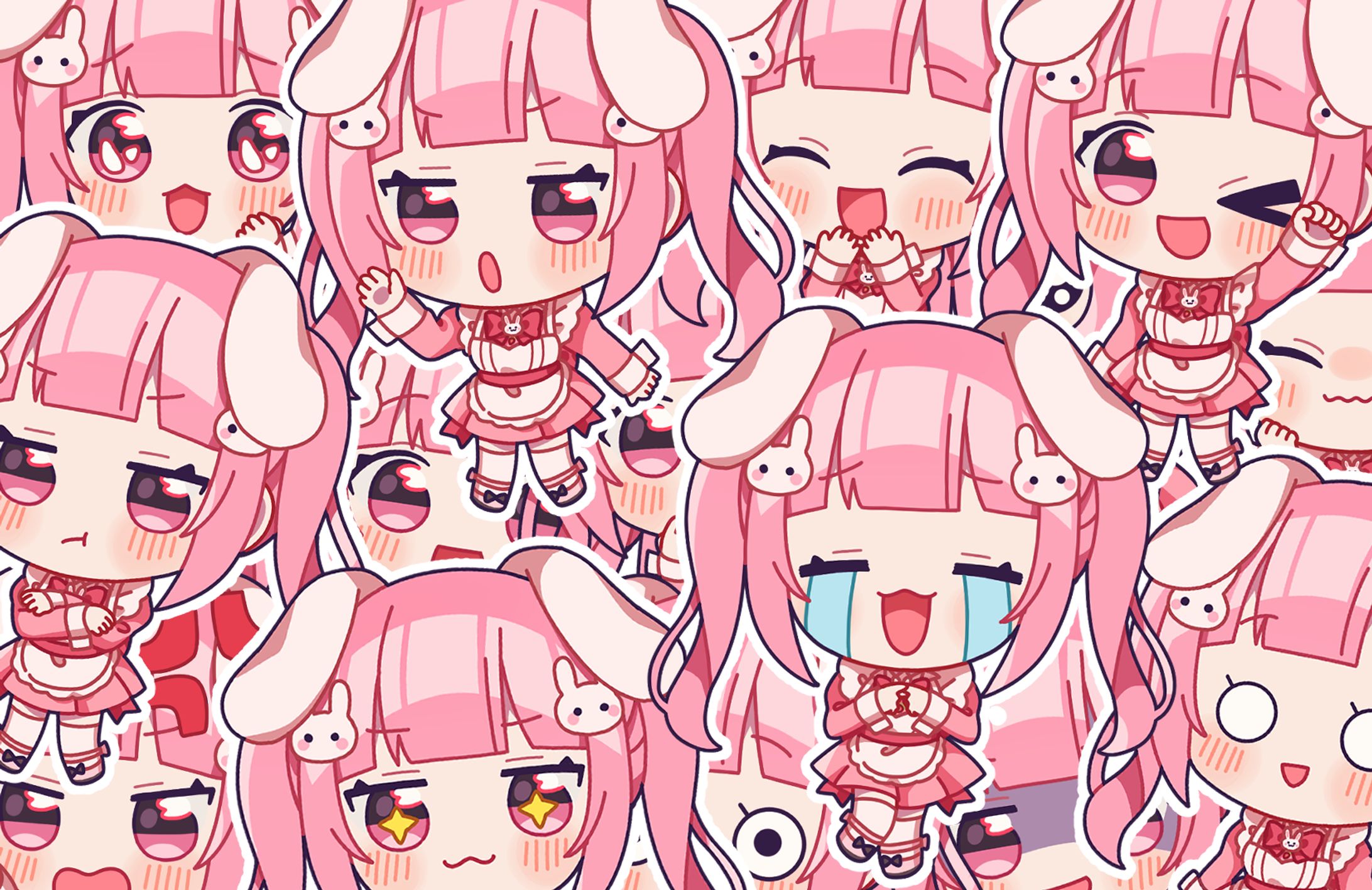 うさたん様 動画用ミニキャライラスト(差分複数)-1