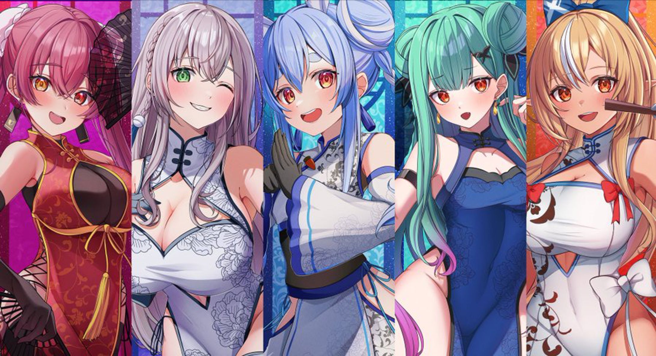 【二次創作】ホロライブ3期生チャイナ服シリーズ-1