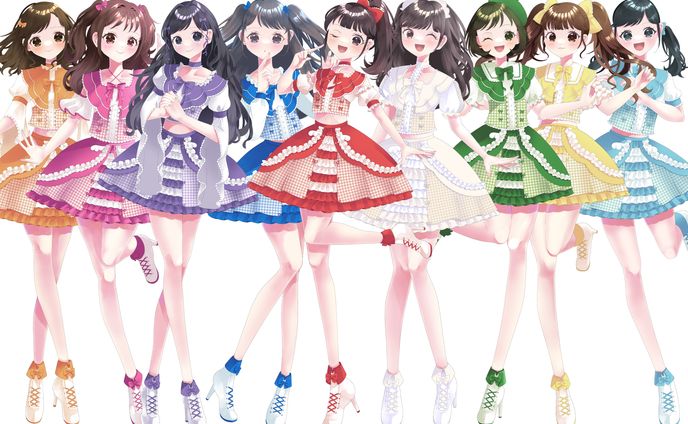 アイドルグループ「天使にはなれない」様 立ち絵