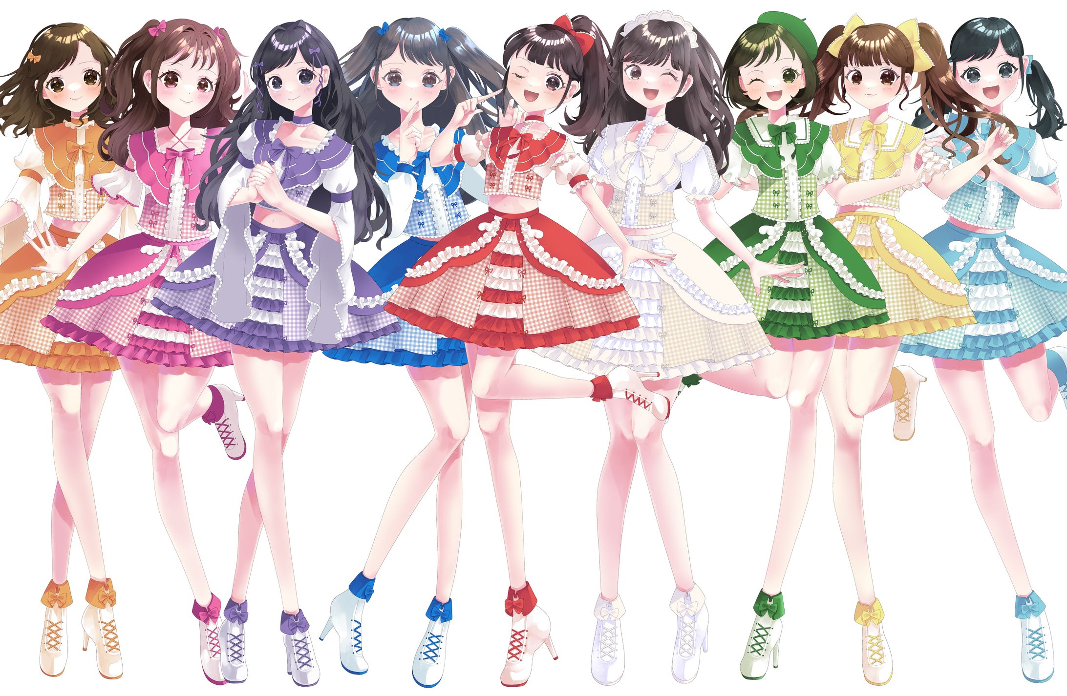 アイドルグループ「天使にはなれない」様 立ち絵-1