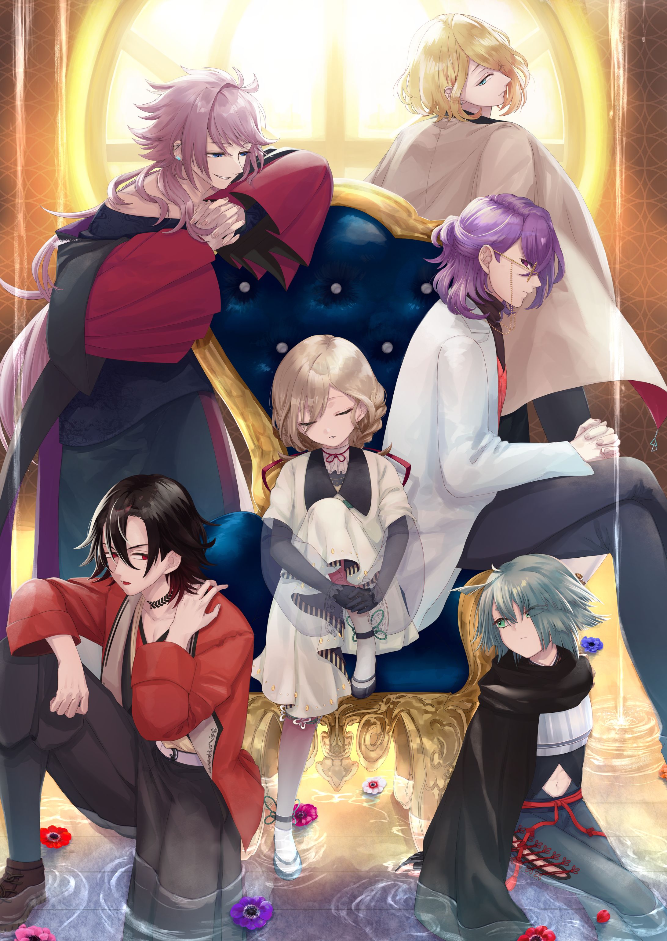 【創作】言の葉の花飾り③/集合絵-1